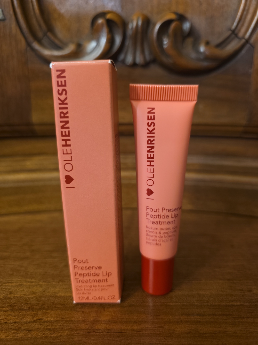 Ole Henriksen Pout Preserve Peptide Lip Treatment, Strawberry Sorbet, .4oz--NIB
